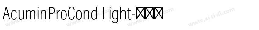 AcuminProCond Light字体转换